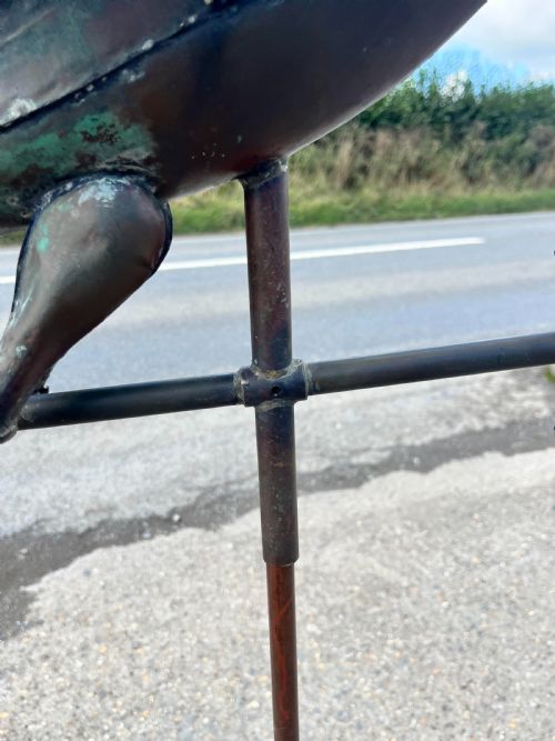 CIRCA 1900 FRENCH COPPER GOOSE WEATHER VANE - ADDITIONAL PHOTO 12
