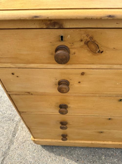 VICTORIAN PINE 24 CHEST OF DRAWERS - ADDITIONAL PHOTO 3
