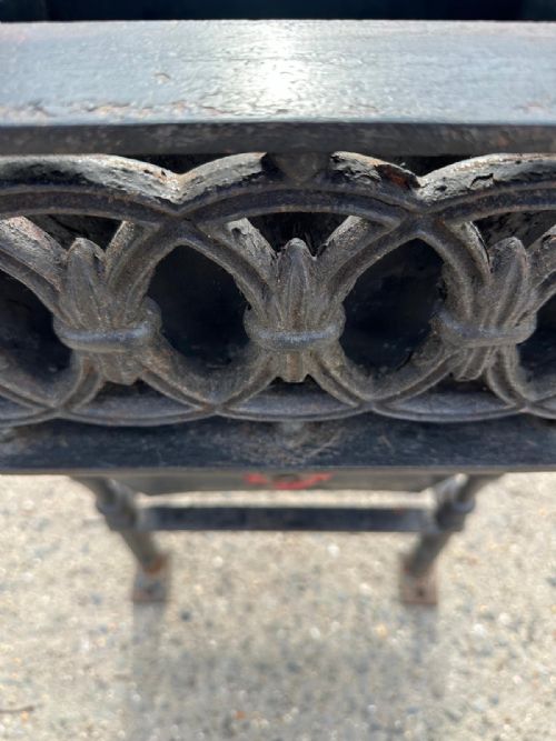 VICTORIAN STATELY PARK CAST IRON LITTER BIN - ADDITIONAL PHOTO 3