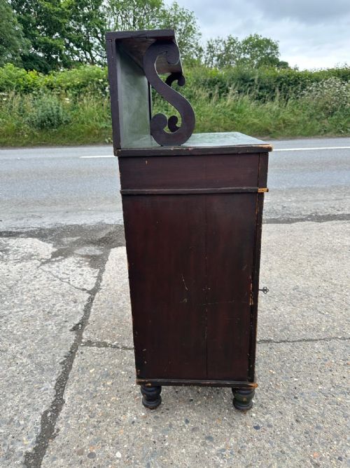 VICTORIAN PINE CUPBOARD WITH RAISED SHELF - ADDITIONAL PHOTO 5
