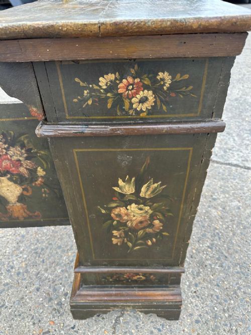 18TH CENTURY DUTCH POSSIBLY FRENCH ORIGINAL PAINTED PINE CUPBOARD - ADDITIONAL PHOTO 2