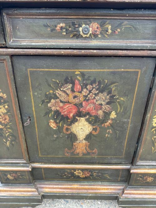 18TH CENTURY DUTCH POSSIBLY FRENCH ORIGINAL PAINTED PINE CUPBOARD - ADDITIONAL PHOTO 4