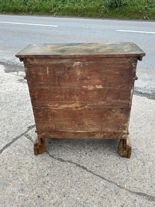 18TH CENTURY DUTCH POSSIBLY FRENCH ORIGINAL PAINTED PINE CUPBOARD - ADDITIONAL PHOTO 10
