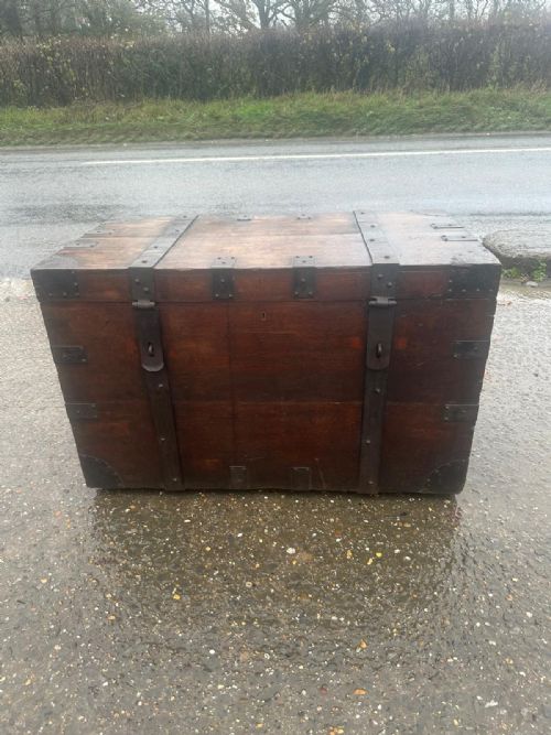 19th century oak silver chest by carrington co regent street london - CATEGORY: ANTIQUE CHESTS - DATED 19TH CENTURY
