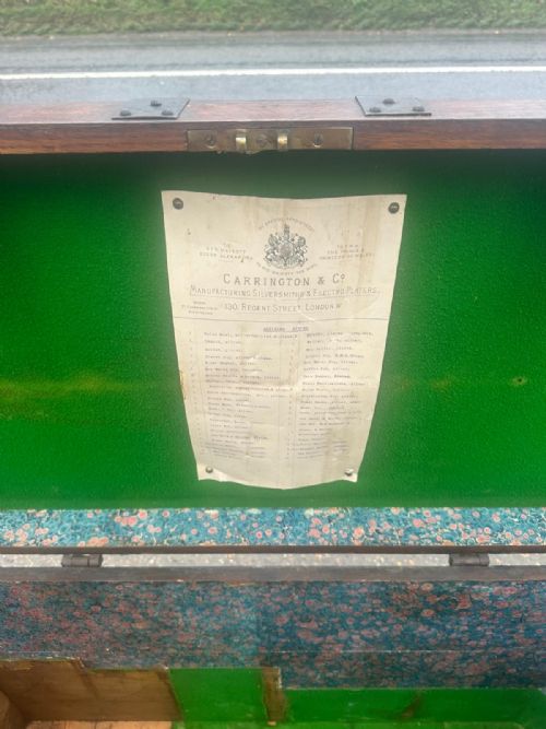 19TH CENTURY OAK SILVER CHEST BY CARRINGTON CO REGENT STREET LONDON - ADDITIONAL PHOTO 2