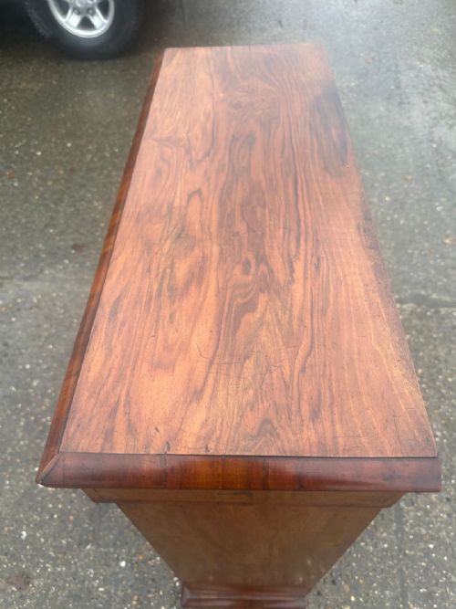 19TH CENTURY WALNUT PIER CABINET WITH BOXWOOD MARQUETRY - ADDITIONAL PHOTO 1