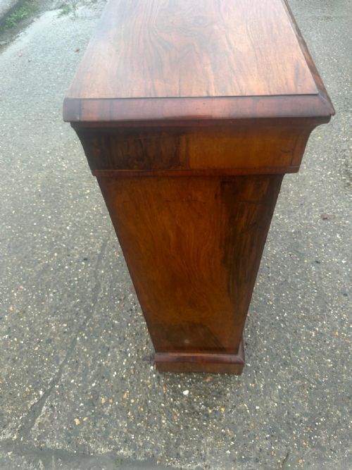 19TH CENTURY WALNUT PIER CABINET WITH BOXWOOD MARQUETRY - ADDITIONAL PHOTO 4