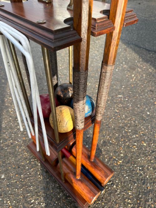 AN EARLY 20TH CENTURY JACQUES OF LONDON CROQUET SET RETAILED BY HARRODS - ADDITIONAL PHOTO 9