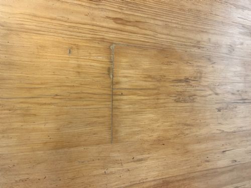 CIRCA 1900 REFECTORY TABLE WITH PAINTED OAK BASE - ADDITIONAL PHOTO 10