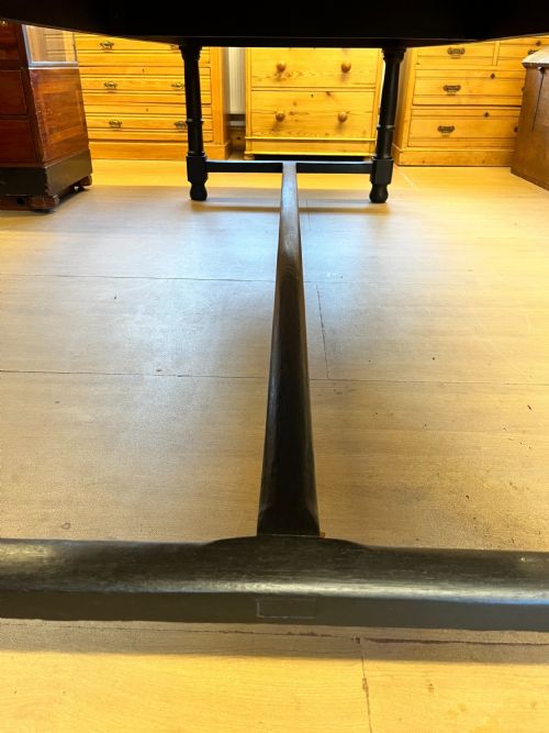 CIRCA 1900 REFECTORY TABLE WITH PAINTED OAK BASE - ADDITIONAL PHOTO 2