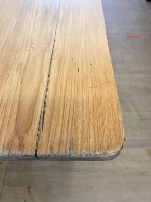 CIRCA 1900 REFECTORY TABLE WITH PAINTED OAK BASE - ADDITIONAL PHOTO 4
