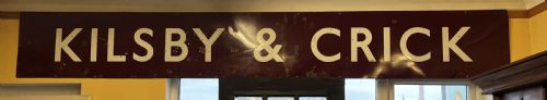 EARLY 20TH CENTURY RAILWAY STATION SIGN KILSBY CRICK - ADDITIONAL PHOTO 1