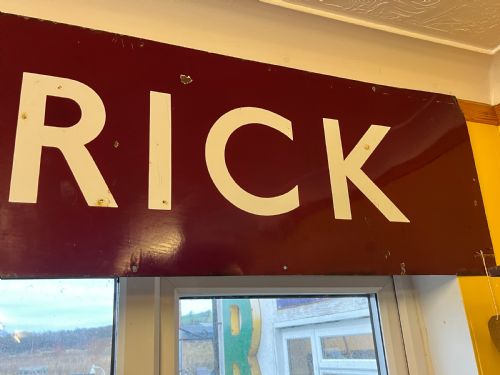 EARLY 20TH CENTURY RAILWAY STATION SIGN KILSBY CRICK - ADDITIONAL PHOTO 5