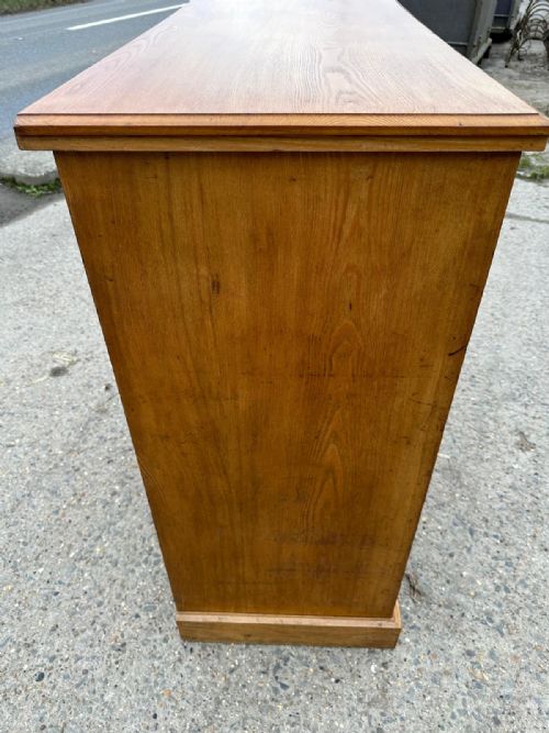 EDWARDIAN 1910 ASH 2 3 CHEST OF DRAWERS - ADDITIONAL PHOTO 5
