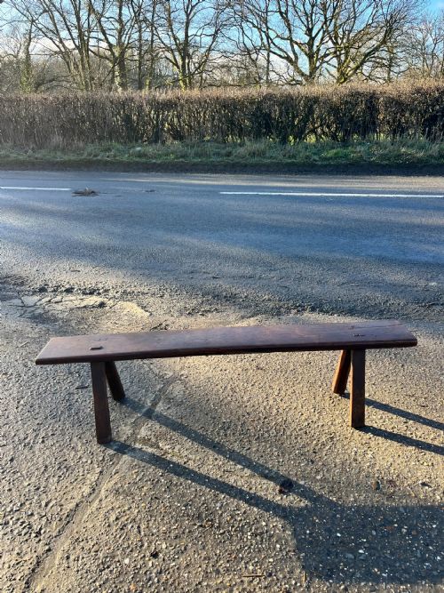 18th century oak bench stool - CATEGORY: ANTIQUE FURNITURE - DATED 18TH CENTURY