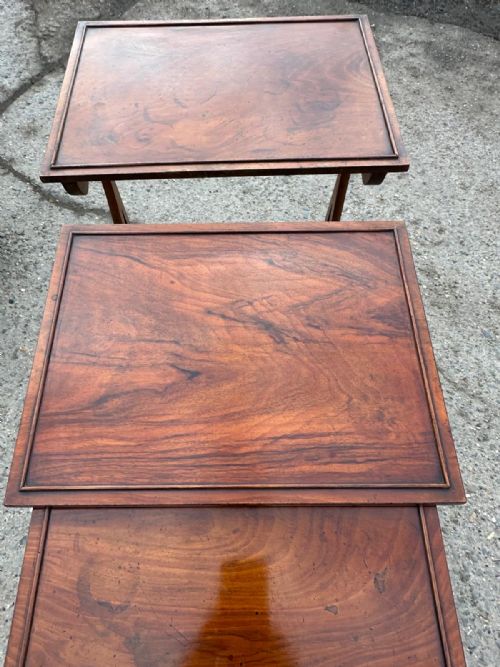 A NEST OF THREE VICTORIAN WALNUT TABLES - ADDITIONAL PHOTO 7