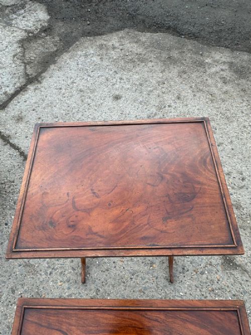 A NEST OF THREE VICTORIAN WALNUT TABLES - ADDITIONAL PHOTO 8