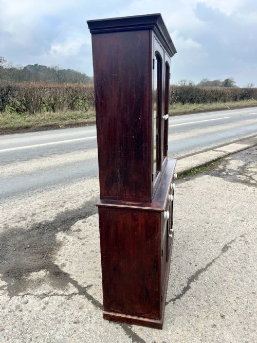 VICTORIAN GLAZED DRESSER IN ORIGINAL PAINT - ADDITIONAL PHOTO 4