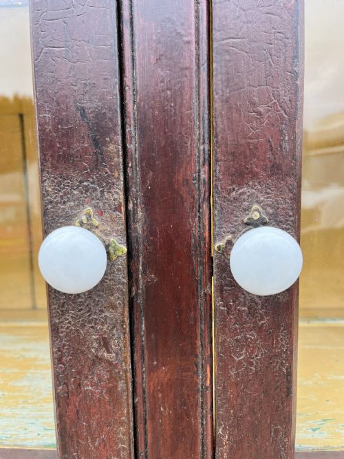 VICTORIAN GLAZED DRESSER IN ORIGINAL PAINT - ADDITIONAL PHOTO 12