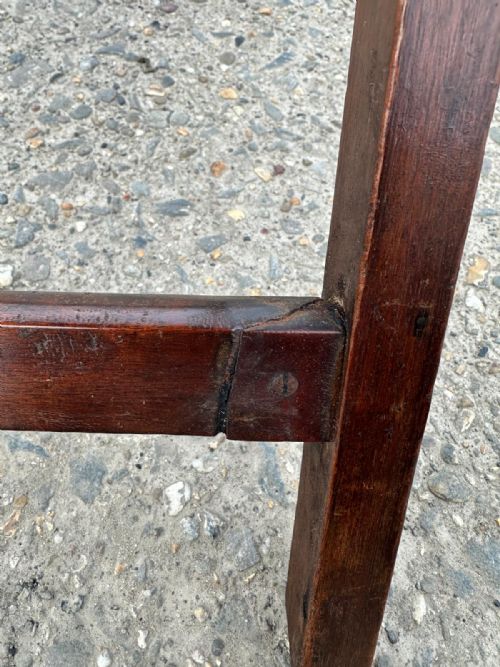 VICTORIAN MAHOGANY BUTLER'S TRAY WITH ORIGINAL FOLDING STAND - ADDITIONAL PHOTO 6