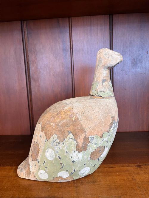 3 HAND CARVED DECOY GUINEA FOWL - ADDITIONAL PHOTO 3