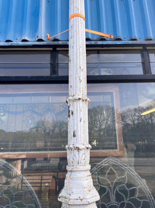A PAIR OF VICTORIAN LAMP POSTS - ADDITIONAL PHOTO 2