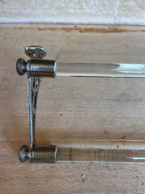 CIRCA 1900 TOWEL RAIL WITH ORIGINAL GLASS RAILS - ADDITIONAL PHOTO 3