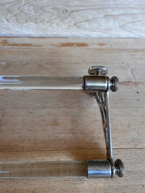 CIRCA 1900 TOWEL RAIL WITH ORIGINAL GLASS RAILS - ADDITIONAL PHOTO 4