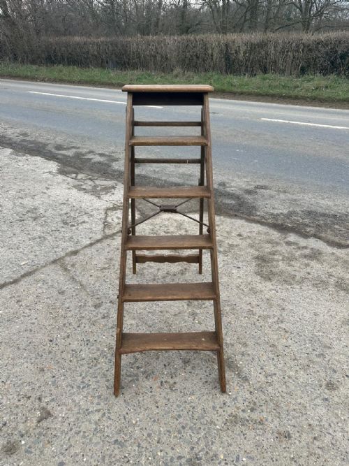 early 20th century simplex step ladders - CATEGORY: ANTIQUE MISCELLANEOUS - DATED 1900