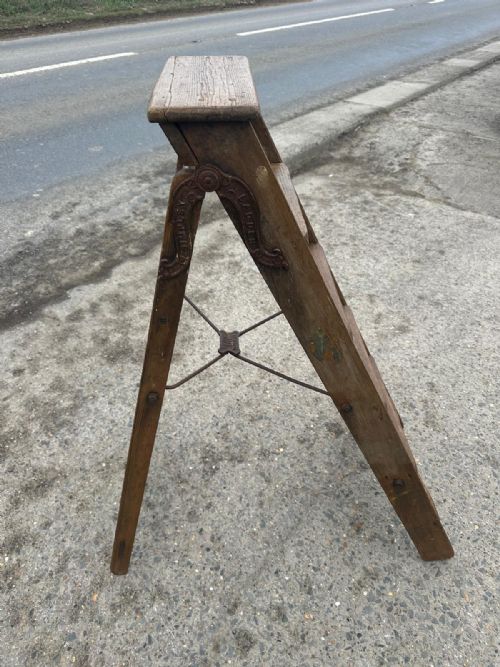 EARLY 20TH CENTURY SIMPLEX STEP LADDERS - ADDITIONAL PHOTO 5