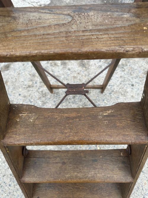EARLY 20TH CENTURY SIMPLEX STEP LADDERS - ADDITIONAL PHOTO 6
