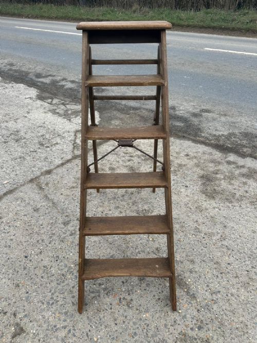 EARLY 20TH CENTURY SIMPLEX STEP LADDERS - ADDITIONAL PHOTO 7