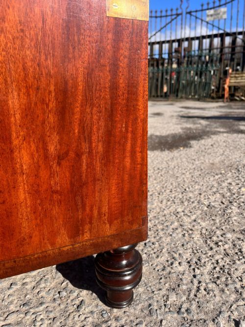 19TH CENTURY 1860 MAHOGANY CAMPAIGN CHEST - ADDITIONAL PHOTO 4