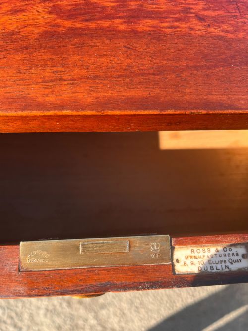 19TH CENTURY 1860 MAHOGANY CAMPAIGN CHEST - ADDITIONAL PHOTO 7