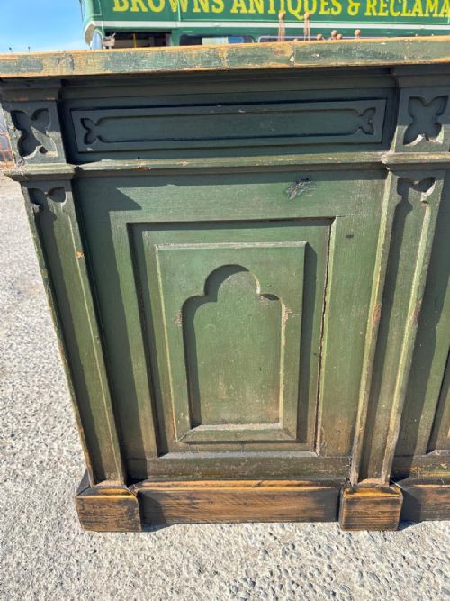 19TH CENTURY SHOP COUNTER IN ORIGINAL GREEN PAINT - ADDITIONAL PHOTO 5