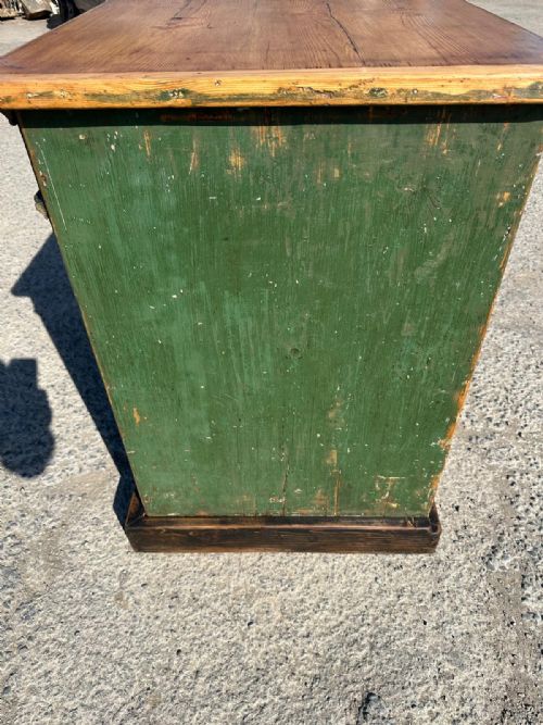19TH CENTURY SHOP COUNTER IN ORIGINAL GREEN PAINT - ADDITIONAL PHOTO 6
