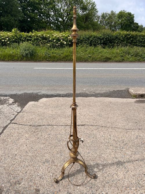 early 20th century brass standard lamp - CATEGORY: ANTIQUE LIGHTING - DATED 1920
