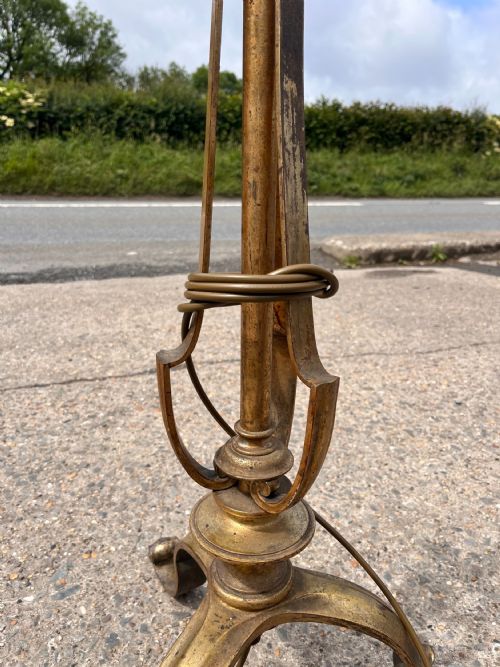 EARLY 20TH CENTURY BRASS STANDARD LAMP - ADDITIONAL PHOTO 1