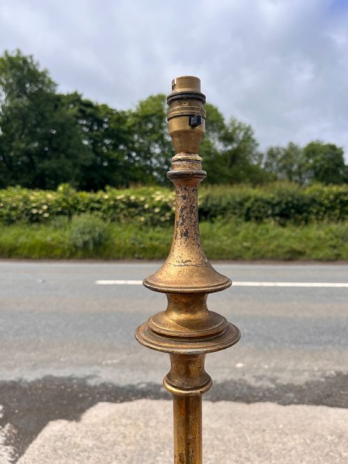 EARLY 20TH CENTURY BRASS STANDARD LAMP - ADDITIONAL PHOTO 2