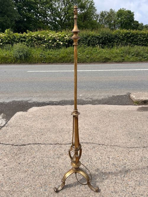 EARLY 20TH CENTURY BRASS STANDARD LAMP - ADDITIONAL PHOTO 3
