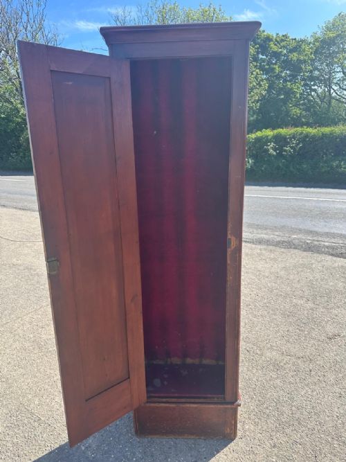 VICTORIAN PINE SINGLE DOOR SKELETON CUPBOARD IN ORIGINAL FINISH WITH LATER SKELETON MODEL - ADDITIONAL PHOTO 5