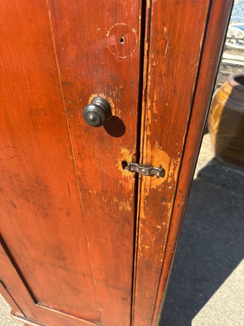 VICTORIAN PINE SINGLE DOOR SKELETON CUPBOARD IN ORIGINAL FINISH WITH LATER SKELETON MODEL - ADDITIONAL PHOTO 6