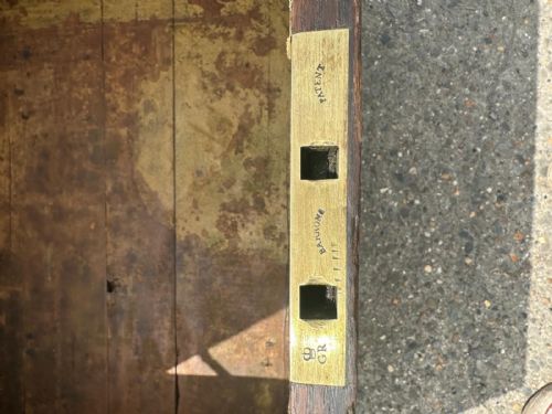 EARLY 19TH CENTURY GEORGIAN OAK METAL BOUND SILVER CHEST WITH BRASS NAME PLAQUE RICHARD BENYON DE BEAUVOIR ESQ - ADDITIONAL PHOTO 1