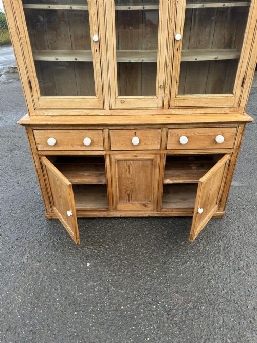 VICTORIAN PINE GLAZED TOP DRESSER - ADDITIONAL PHOTO 5