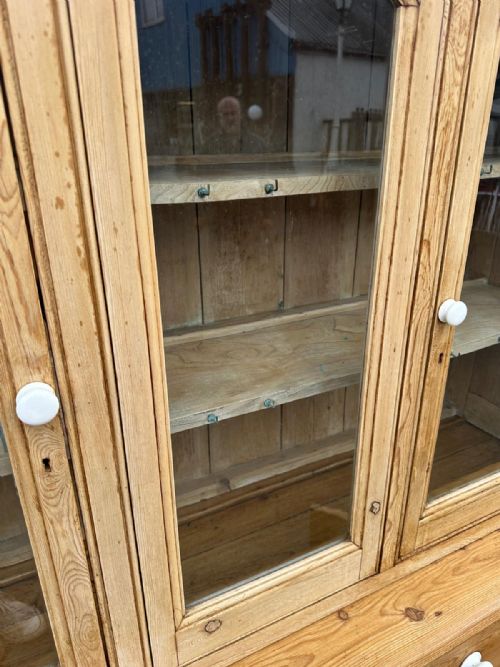 VICTORIAN PINE GLAZED TOP DRESSER - ADDITIONAL PHOTO 7