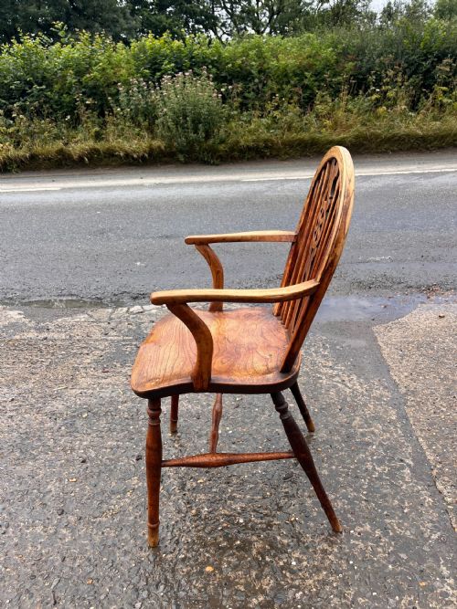 SET OF 6 EARLY 19TH CENTURY WHEELBACK CHAIRS WITH ARMS - ADDITIONAL PHOTO 3