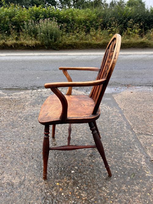 SET OF 6 EARLY 19TH CENTURY WHEELBACK CHAIRS WITH ARMS - ADDITIONAL PHOTO 7