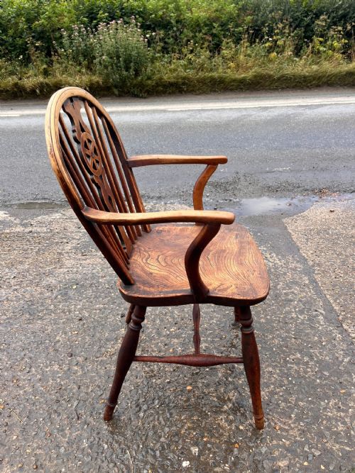 SET OF 6 EARLY 19TH CENTURY WHEELBACK CHAIRS WITH ARMS - ADDITIONAL PHOTO 8