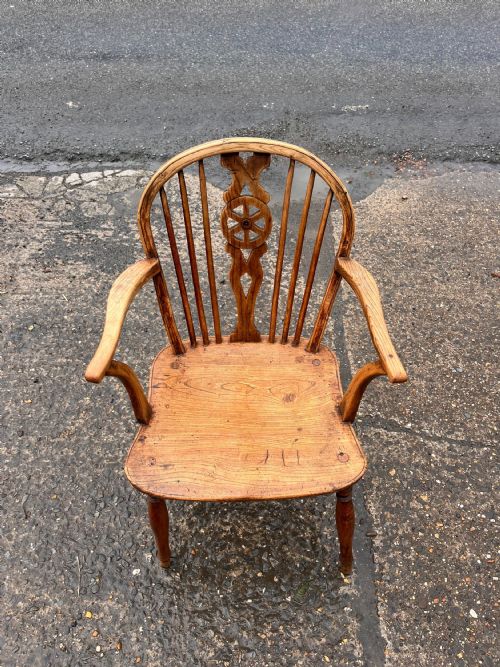 SET OF 6 EARLY 19TH CENTURY WHEELBACK CHAIRS WITH ARMS - ADDITIONAL PHOTO 9