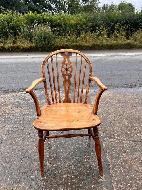 SET OF 6 EARLY 19TH CENTURY WHEELBACK CHAIRS WITH ARMS - ADDITIONAL PHOTO 10